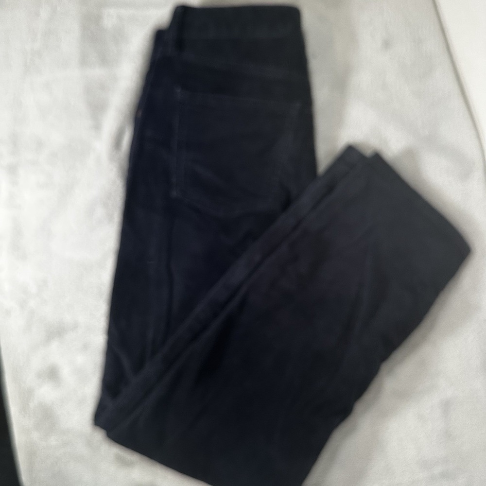 Boden Cord Slim Straight Blue Corduroy Pants Size 6 Cropped Ankle